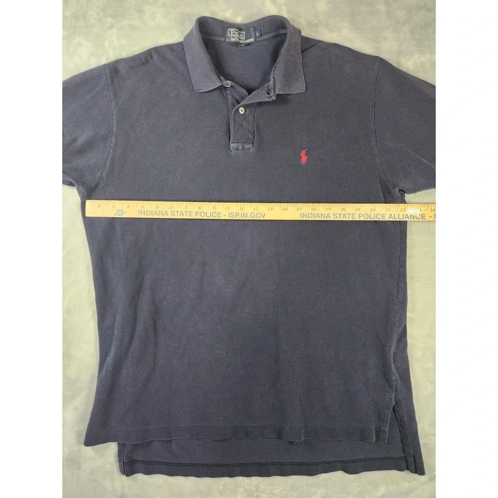 Men's Polo Ralph Lauren Navy Shortsleeve Polo‎ Shirt Classic Fit Size Large